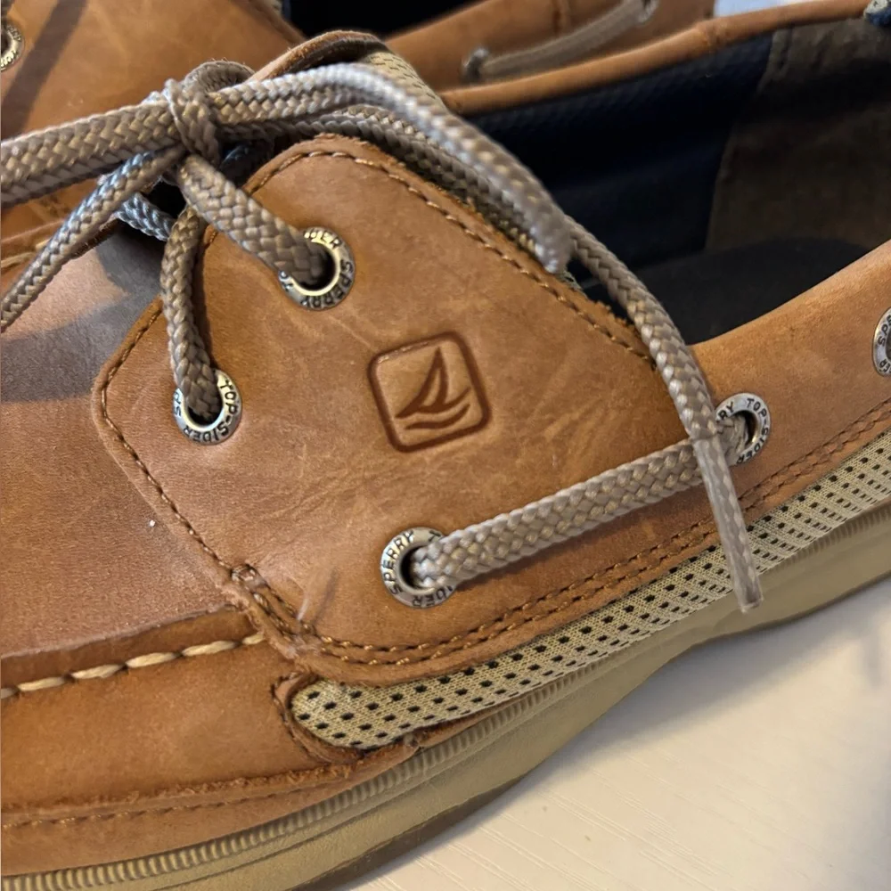 Sperry | Kids Tan Leather Boat Shoes | Size 6M